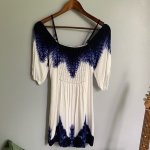 Super cute off shoulders ecote tie dye dress!